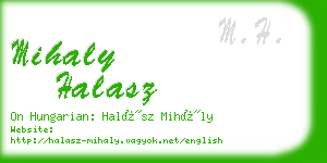 mihaly halasz business card